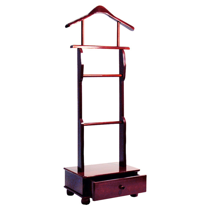 Freestanding Valet Stand, Mahogany