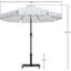 Ensemble de parasol en aluminium avec passepoil Amalfi-1670515775-1670515768