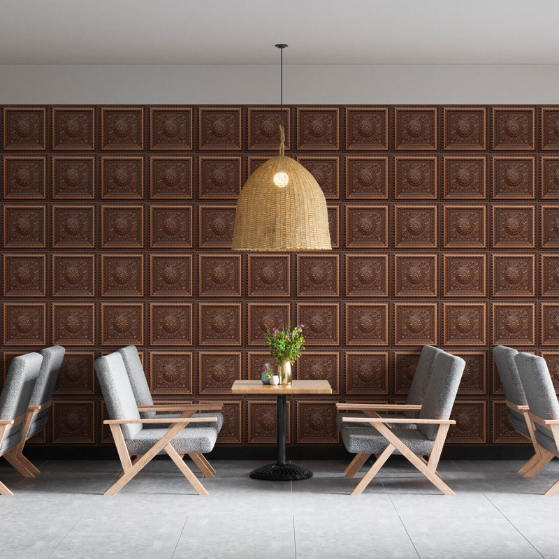 Carreau de plafond en PVC 2 pi x 2 pi Falkirk Perth, Cuivre antique