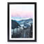 Pink Sky Over The Mountains In Italy - Single Picture Frame Print on MDF-56862826-56862832