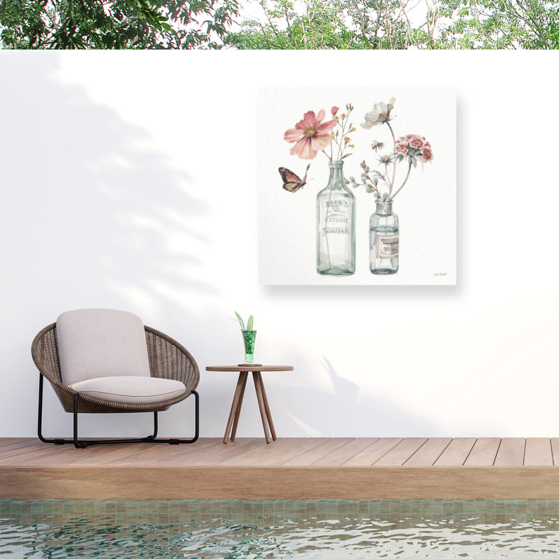 Toile d'extérieur Lisa Country «Country Weekend X Bouquets», H 18 po x l 18 po x P 1,5 po
