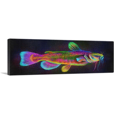 «Catfish Lake River Fish Fishing», impression sur toile tendue