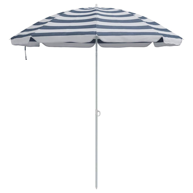 Market Parasol, 193cm H x 161cm W x 161cm D, Blue Striped