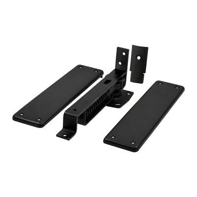 Deltana DASH95U4 Spring Hinge, Double Action w/ Solid Brass Cover Plates in Brushed Brass