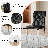 Modern Dining Table Set With Tufted PU Leather Chairs, Elegant Kitchen Table For Family Meals-758004184-757151078
