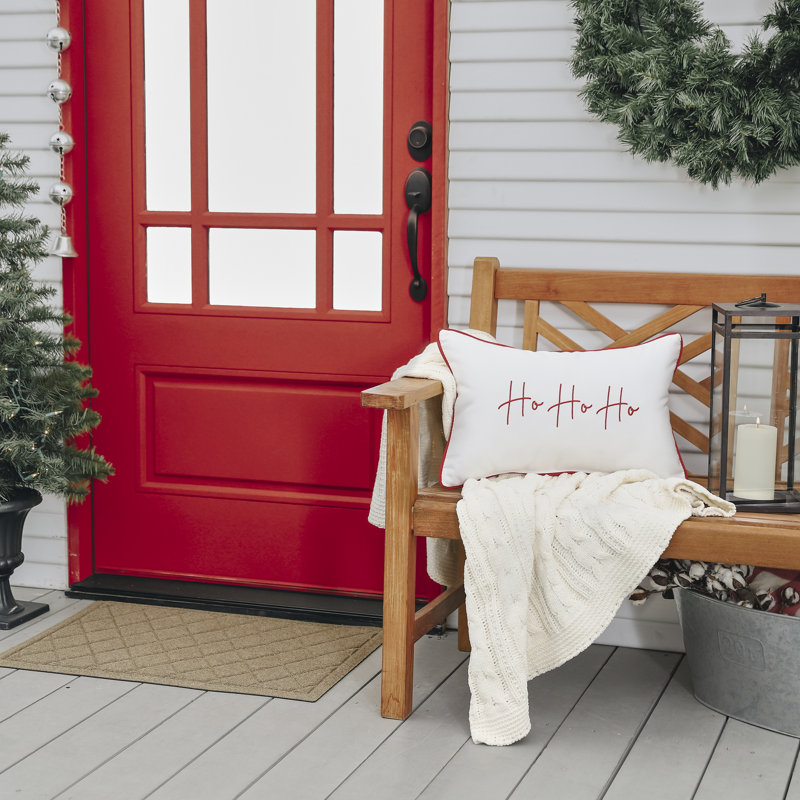  Housse et insert de coussin rectangulaire Ho Ho Ho, Toile Sunbrella® naturel
