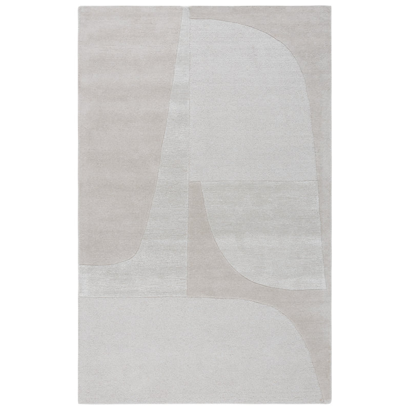 Fifth Avenue Hand Tufted Wool, Viscose, Cotton Geometric Rug, Rectangle 5' x 8'