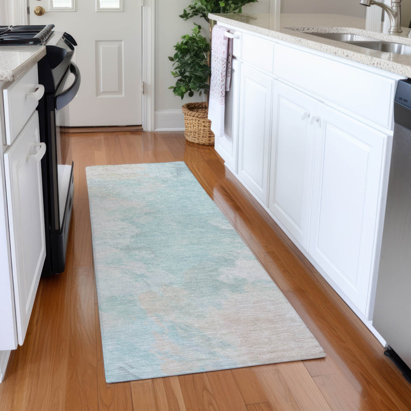 Premium Machine Washable Varasteh AMF1675 Abstract Rug, Runner 2'3" x 7'6"