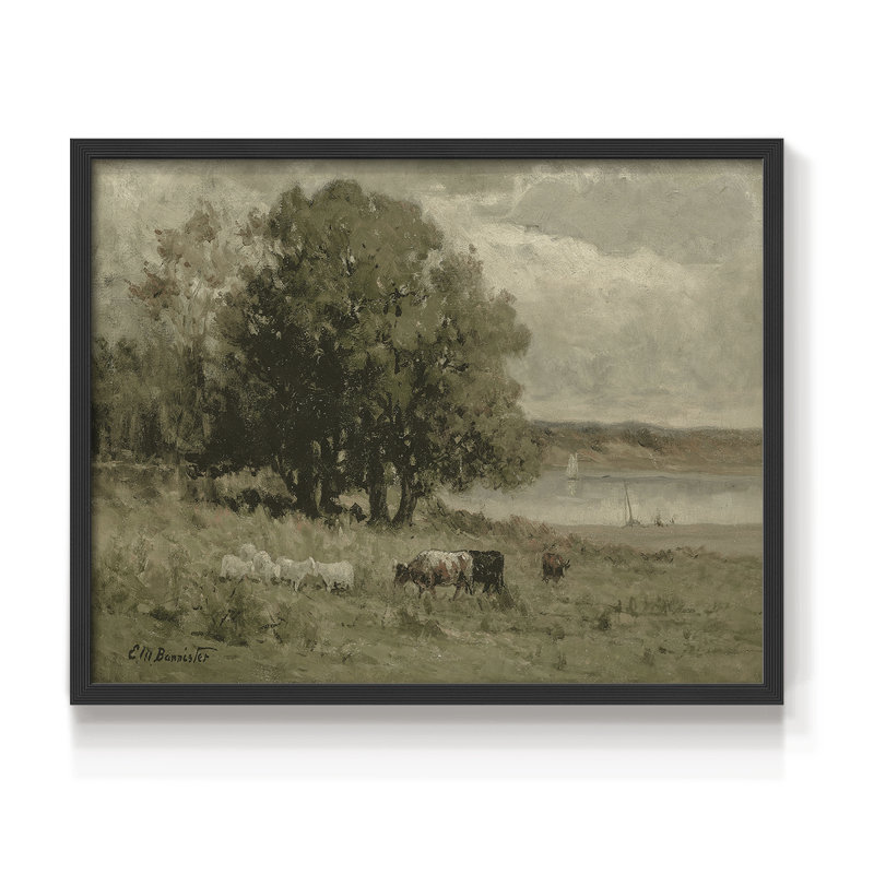 Paysages rétro-DCCXIV-Reproduction encadrée - réarmable, H 11 po x l 14 po, Noir