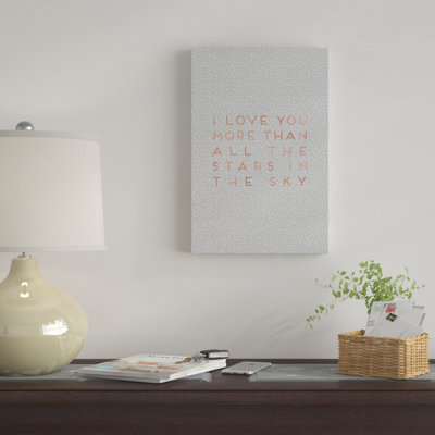 « i love you more »... art textuel sur toile