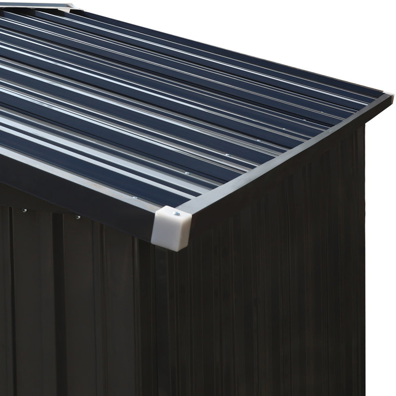 8 ft. W x 6 ft. D Metal Storage Shed, Gray