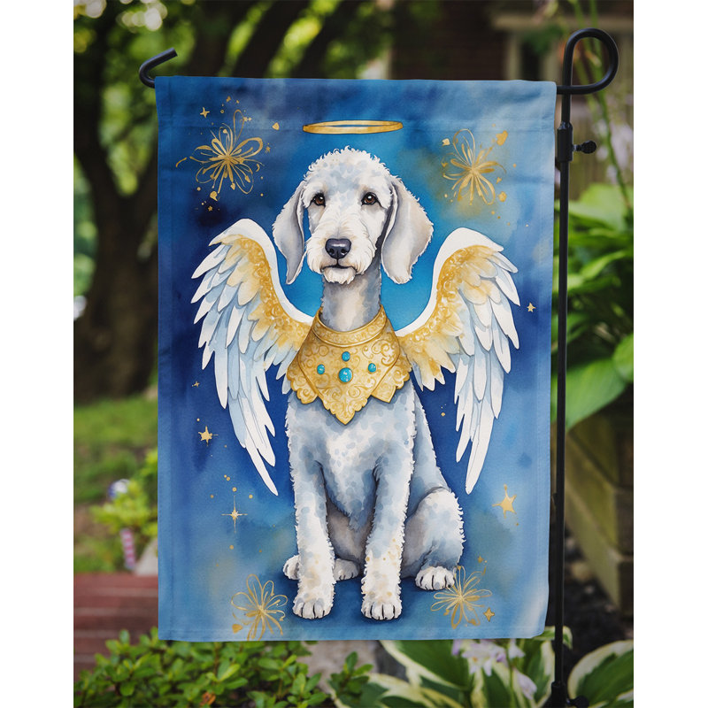Bedlington Terrier mon ange drapeau de jardin