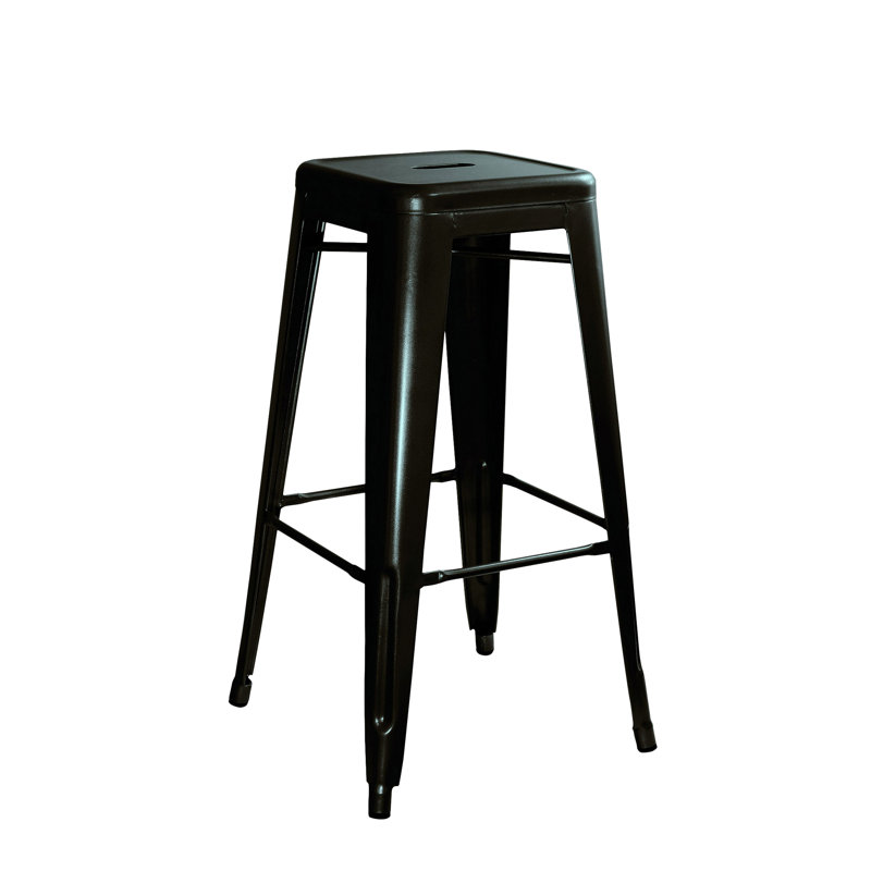 Natascha Counter Stool with Metal Frame, Black