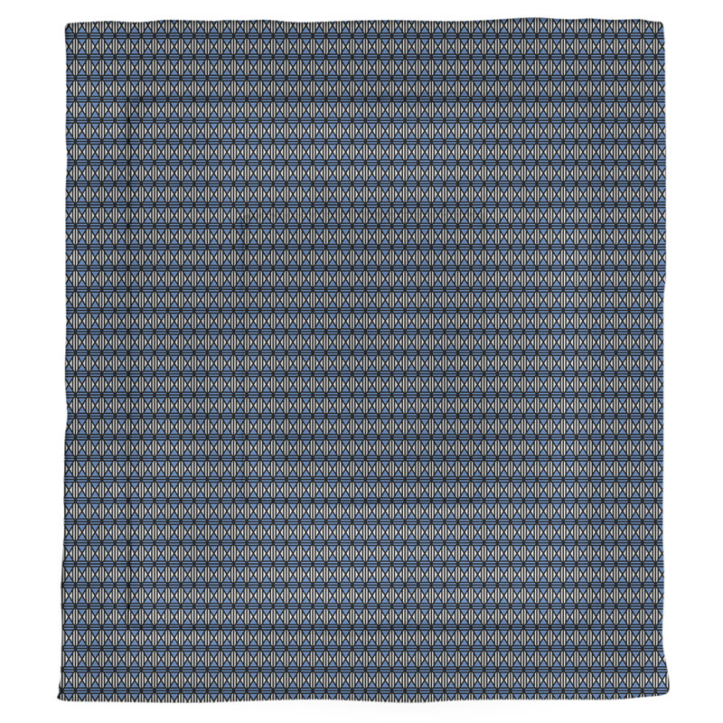 Édredon réversible simple Katelyn Elizabeth, Édredon simple TG, Noir / Bleu