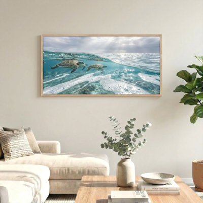 Tortues de mer, reproduction d'art sur toile, ensemble de 1