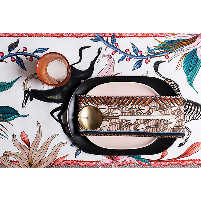 Ardmore 'Sable' Rose Cotton Table Runner, 138" x 16"
