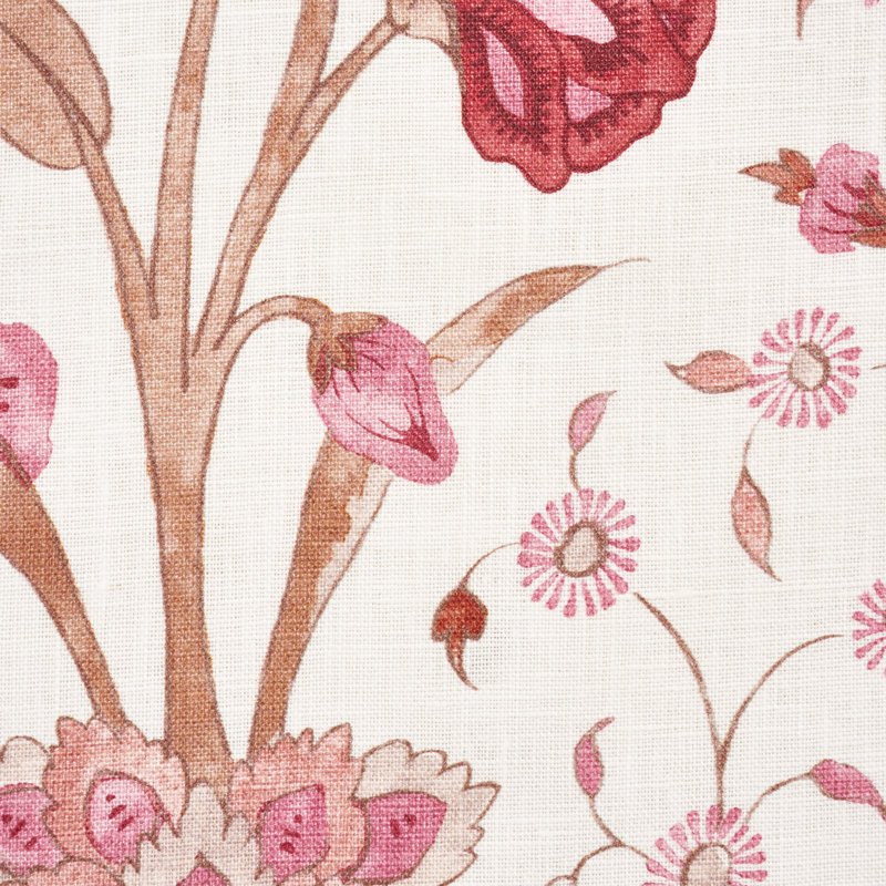 Khilana Floral Fabric, Rose