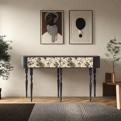Retro Multifunctional Art Console Table