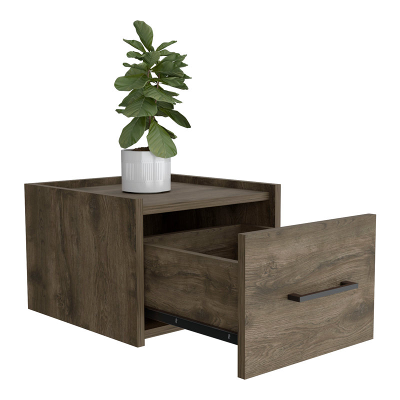 Amadora 2 Drawer Bedside Table, Dark Brown