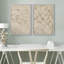 «Retro Mid-Century Polygons And Palm Leaves Abstract Shapes», 2 pièces sur toile-99016232-99016233