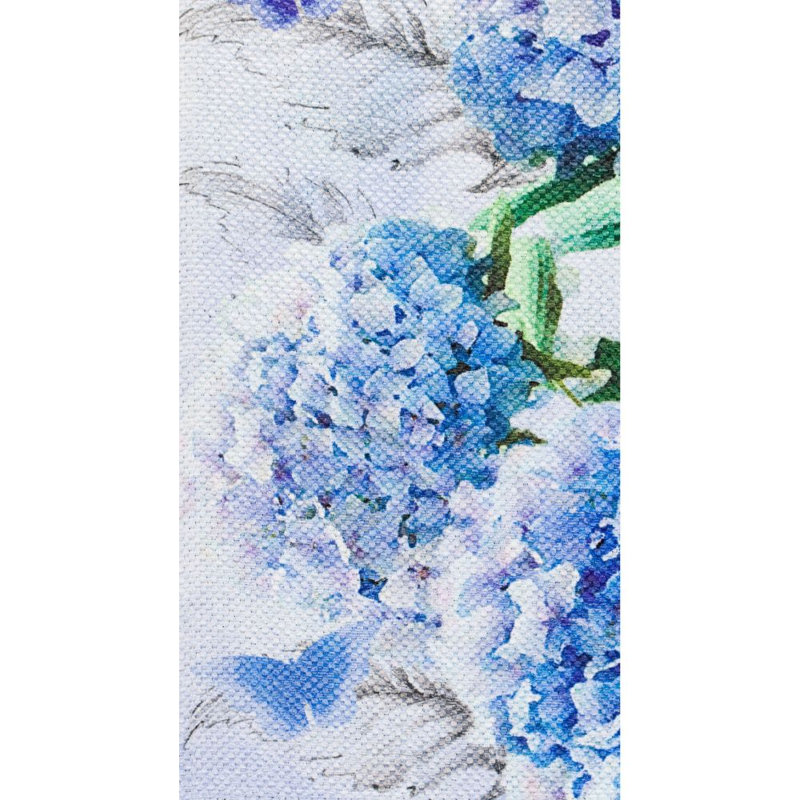 Lin à 2 côtés 18 po x l 13 po hortensias drapeau de jardin