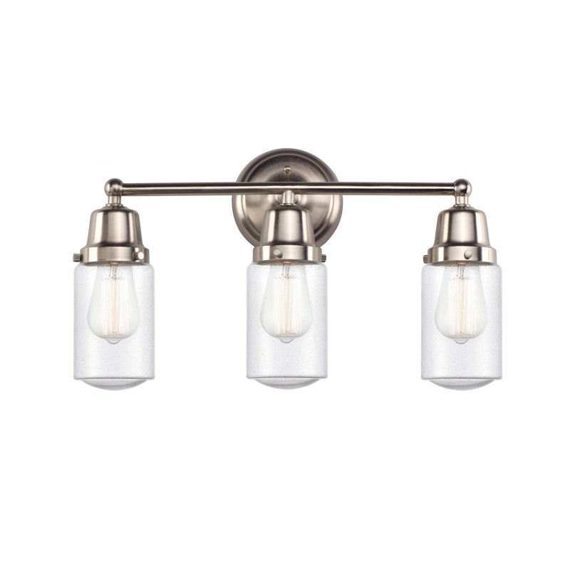 Saroyan 3 - Light Dimmable Vanity Light, Brushed Satin Nickel, Seedy, Incandescent