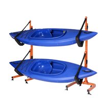 DIY Rolling Kayak Storage Rack (2x4s and caster wheels) 