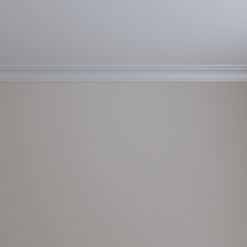 Eris Smooth White Urethane Crown Moulding, 94.5" Length