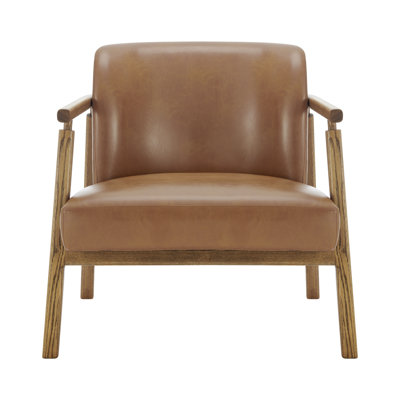 Nekita Faux Leather Accent Arm Chair
