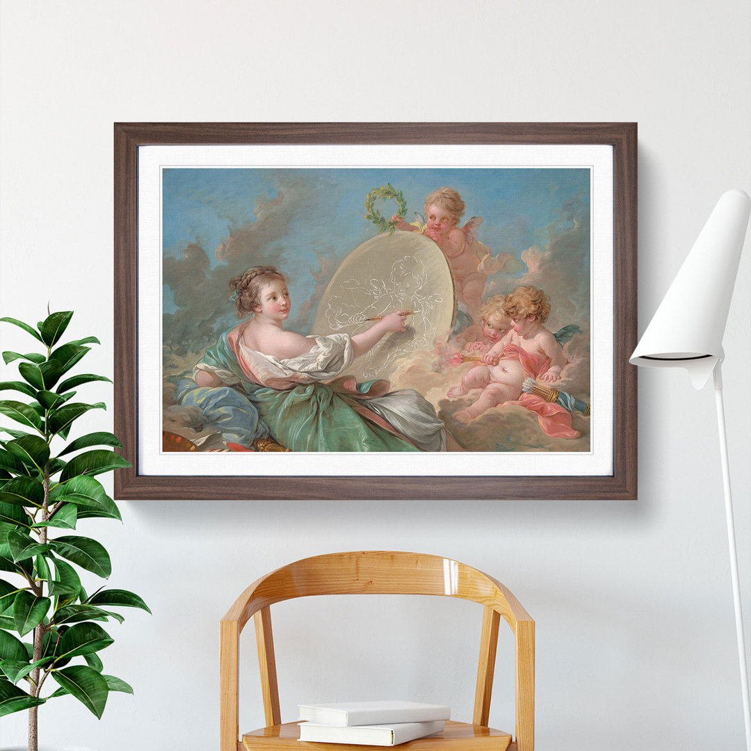 Allegory of Painting by Francois Boucher - Picture Frame Painting