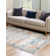 Tapis bleu / blanc / orange à motif abstrait Weingartner