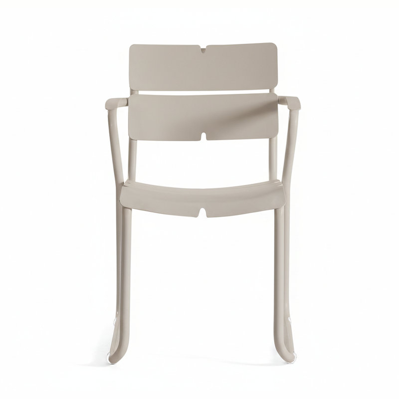 Corail Outdoor Stacking Dining Armchair, Gray