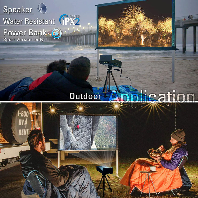 EliteProjector Home Theatre Projector 1500 Lumens Portable Projector with Remote Included