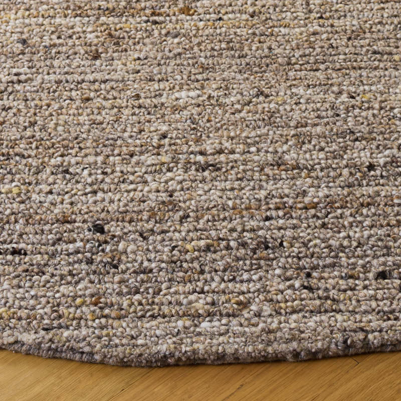 Earthly Hand Tufted Wool Solid Color Indoor Rug, Round 6'