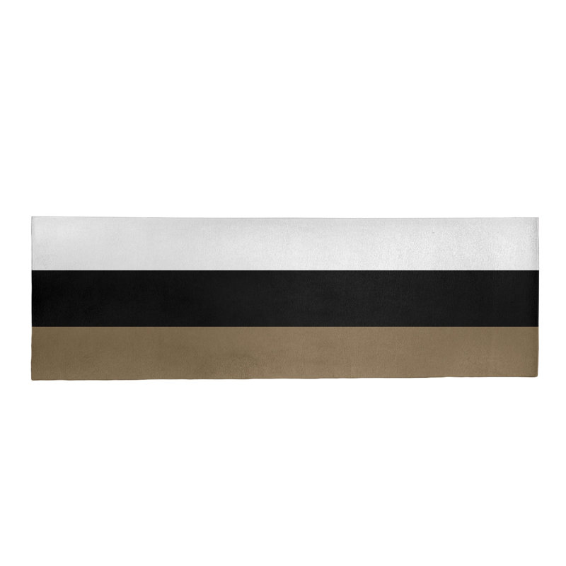 Tapis doré/noir, Tapis de couloir 2 pi 6 po x 8 pi