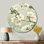 Kaliope - art mural traditionnel blanc en métal, impression ronde de fleurs de cerisier