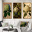 «Blanging Hydrangena In Retro Colors», 3 pièces sur toile-1106427868-1106427871