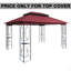 Toile de remplacement pour pavillon de jardin à toit double (pavillon)-112604689-112604687