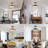 Vintage Crystal Semi-Flush Ceiling Light, 5-Light 12” Fixture. Mid-Century style, ideal for bedroom, entryway, hallway, dining room.