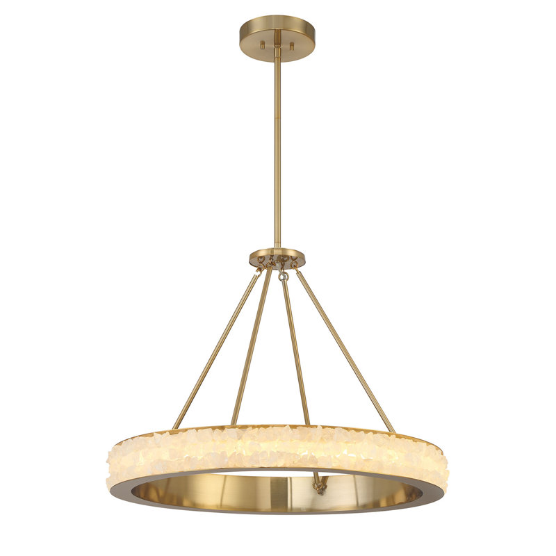 Divinely LED Chandelier, 22.25" H x 28.88" W x 28.88" D
