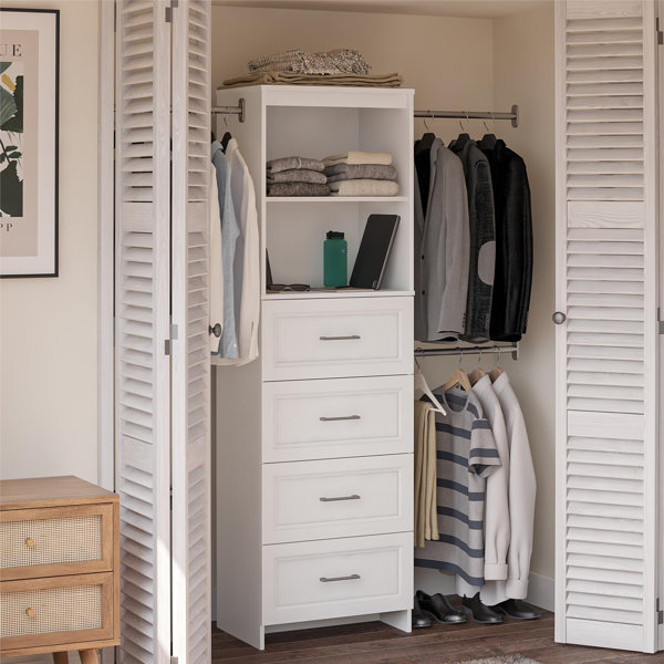  ClosetMaid Modular Storage Angled Shelves, Wood Closet Organizer  Adjustable, Stacking, Full Backer, Decorative Trim, White, Shoe Shelf Unit  : Everything Else