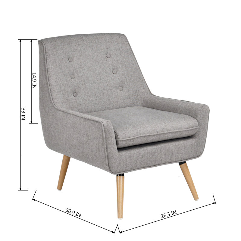 Colton 68" W Vinyl Seat Reception Chair with Wood Frame