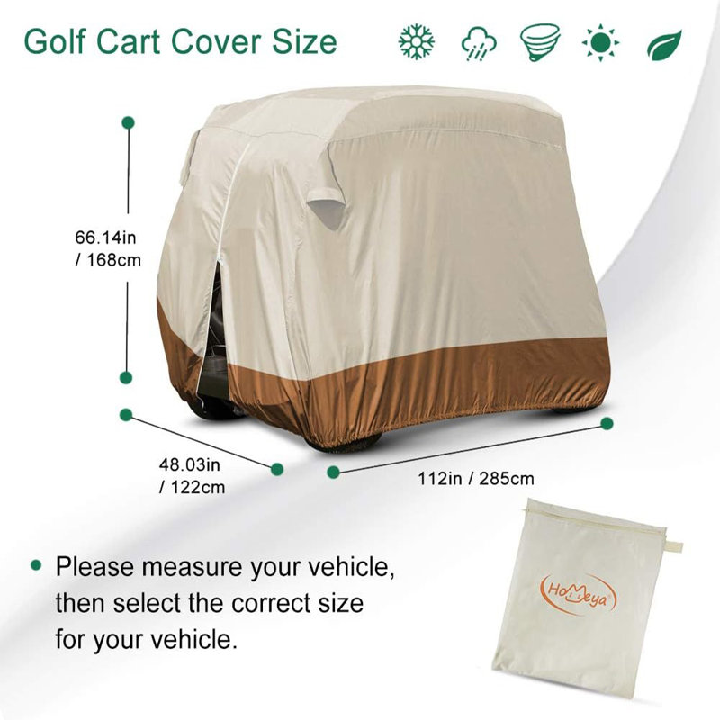 Beige Golf Cart Cover