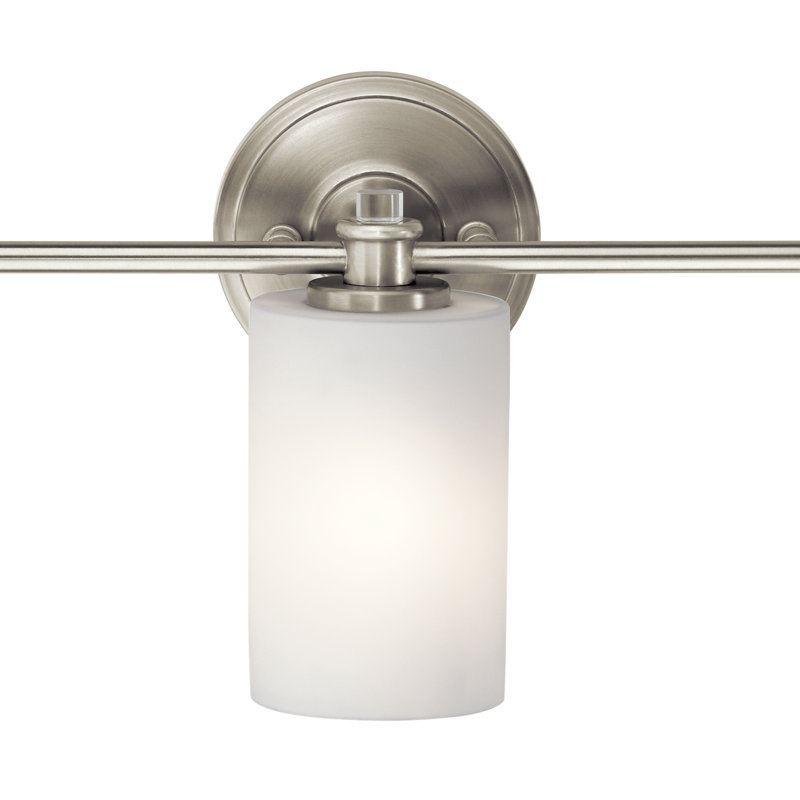 Éclairage pour salle de bain 3 lumières Bourdeau, Nickel brossé