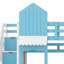 Lit superposé simple au-dessus de simple, lit superposé château avec 2 tiroirs, 3 tablettes et glissade, lit superposé en bois massif-1716009920-1716009922