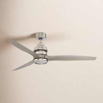 Bahati 60" 3 - Blade LED Propeller Ceiling Fan with Remote Control and Light Kit Included