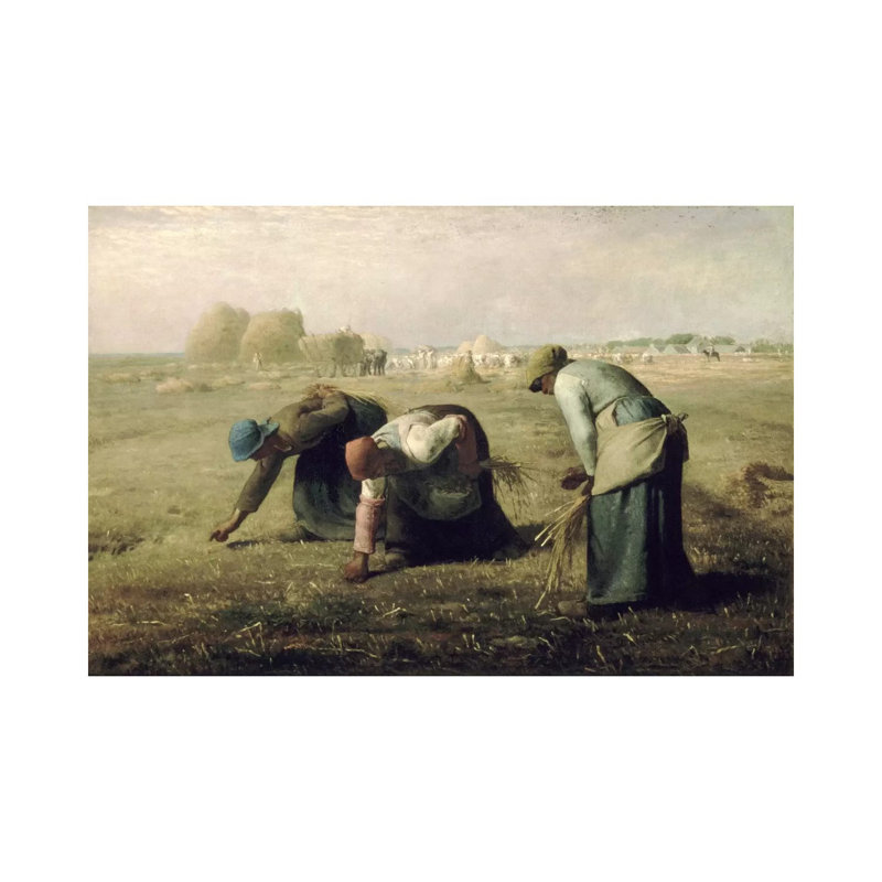 «The Gleaners» par Jean-François Millet - reproduction d'art sur toile tendue, H 40 po x l 60 po x 1,5 po