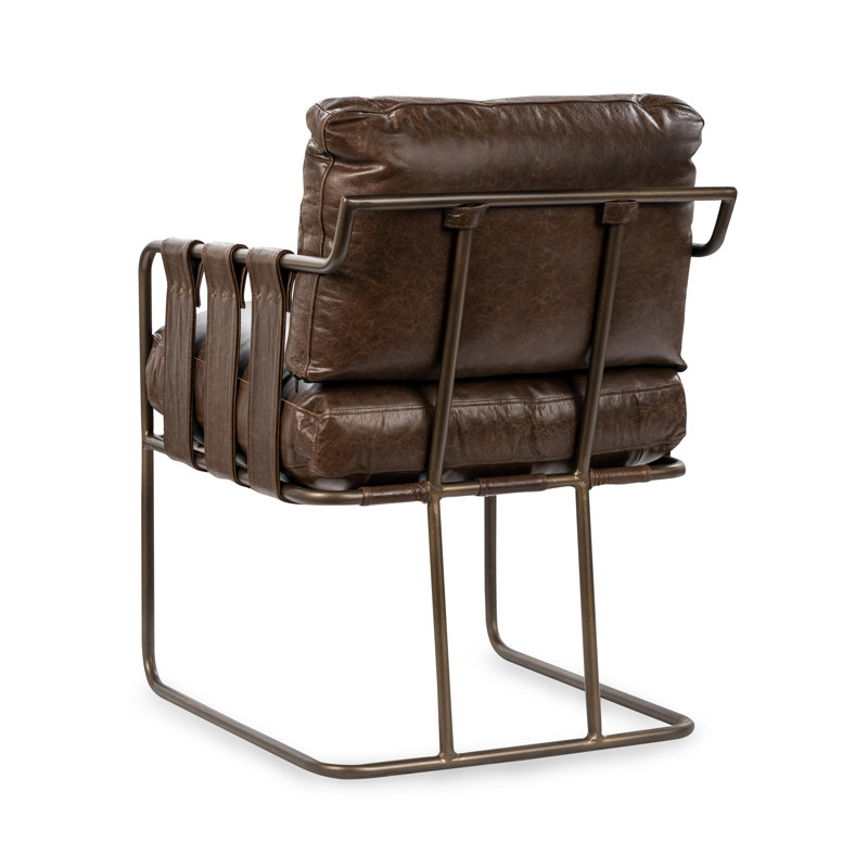 Strapling Leather Dining Chair, Cocoa Brown