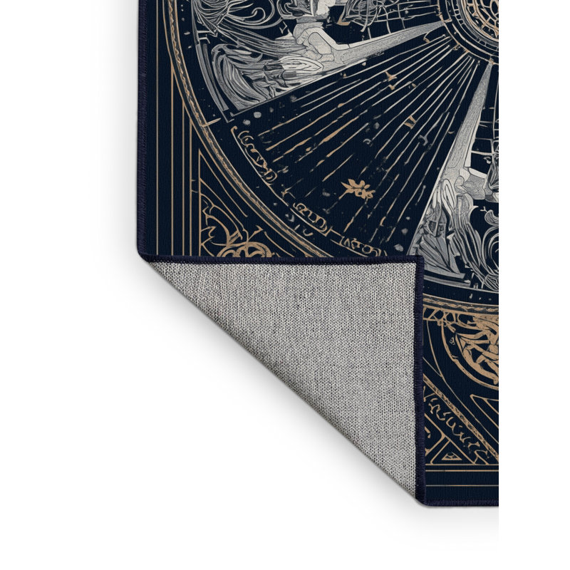Tapis bleu ciel délavé à la machine lavable à la machine Ulster Valkyries, 7 x 10