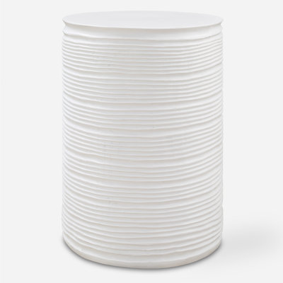Peristera White Drum Table